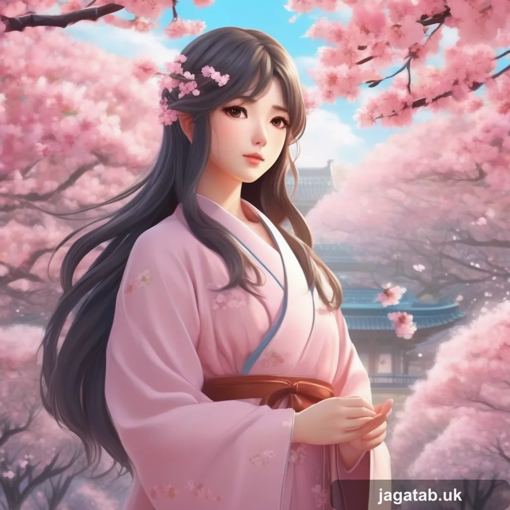 054 Anime Style Girl With Long Hair In A Che 96c1
