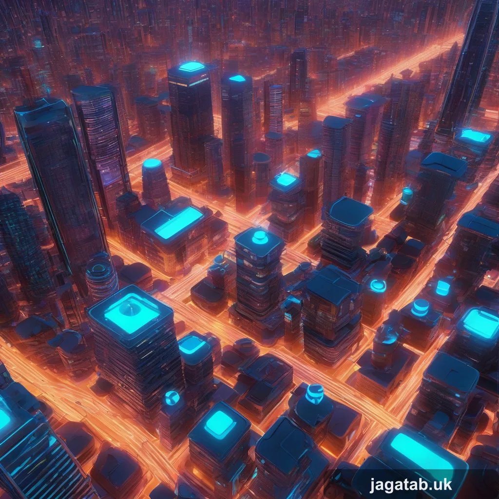 066 A Futuristic Neon Lit Cityscape At Dusk F169