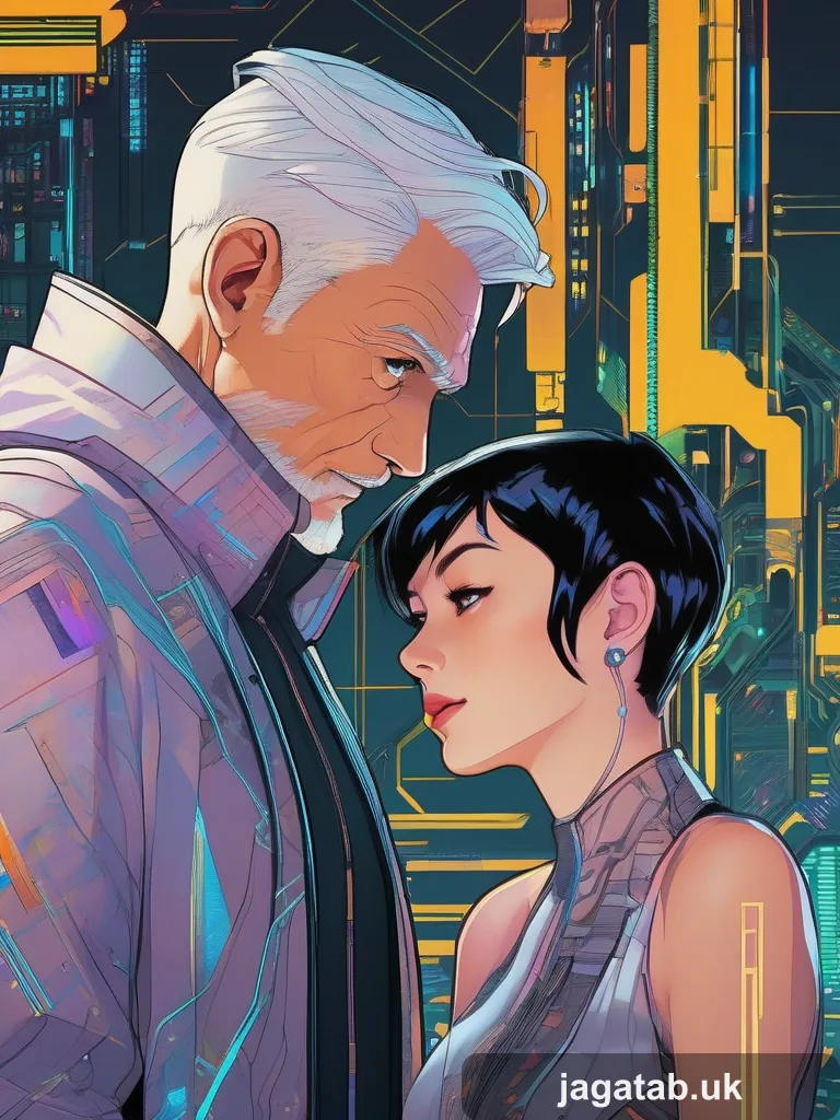 228 Elderly Man Silver Slicked Back Hair Tai 0986