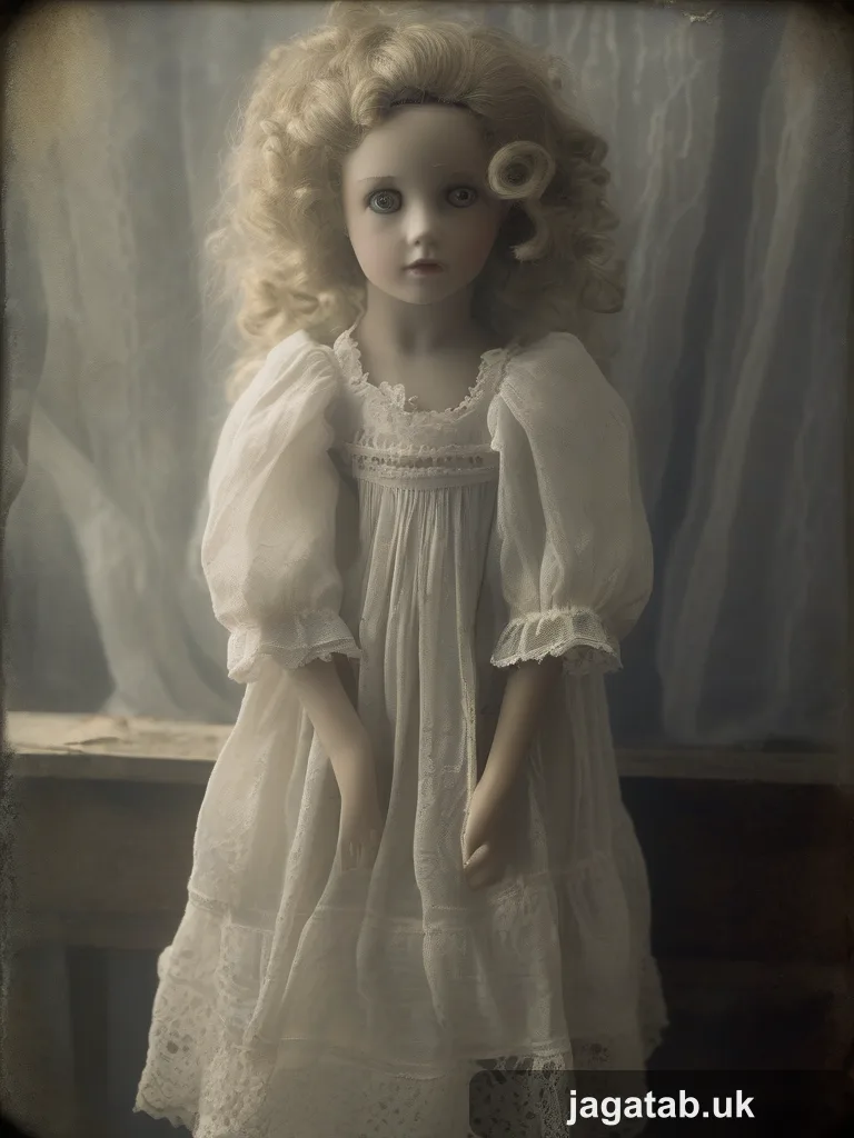 243 Elderly Porcelain Doll With Cracked Pain 062b