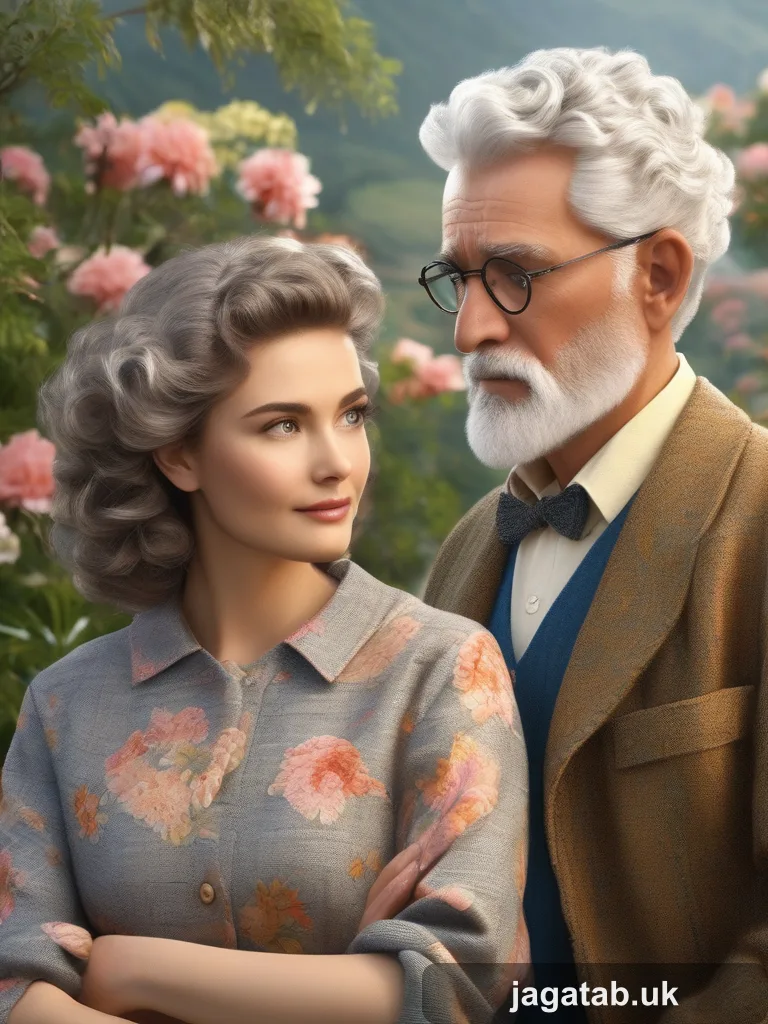 290 Elderly Man Silver Hair Tweed Jacket You E5e4
