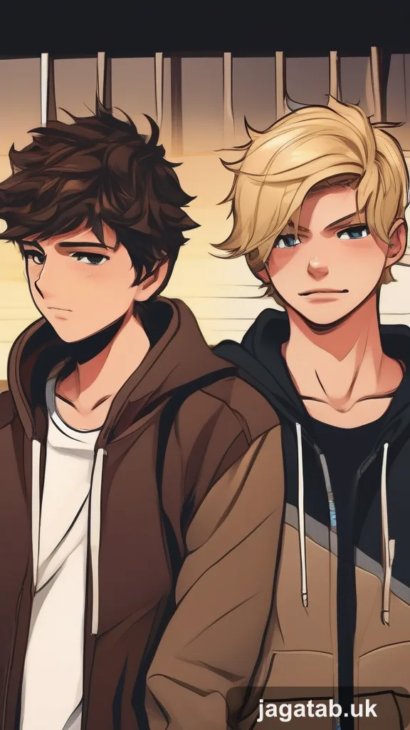 307 Two Teenage Boys One With Messy Brown Ha C7fc