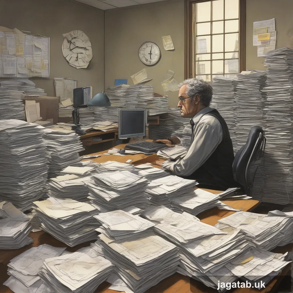343 Realistic Photograph A Cluttered Office D179
