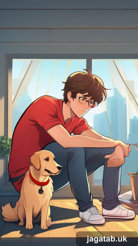 361 A Young Man With Short Brown Hair In A C 0e5d