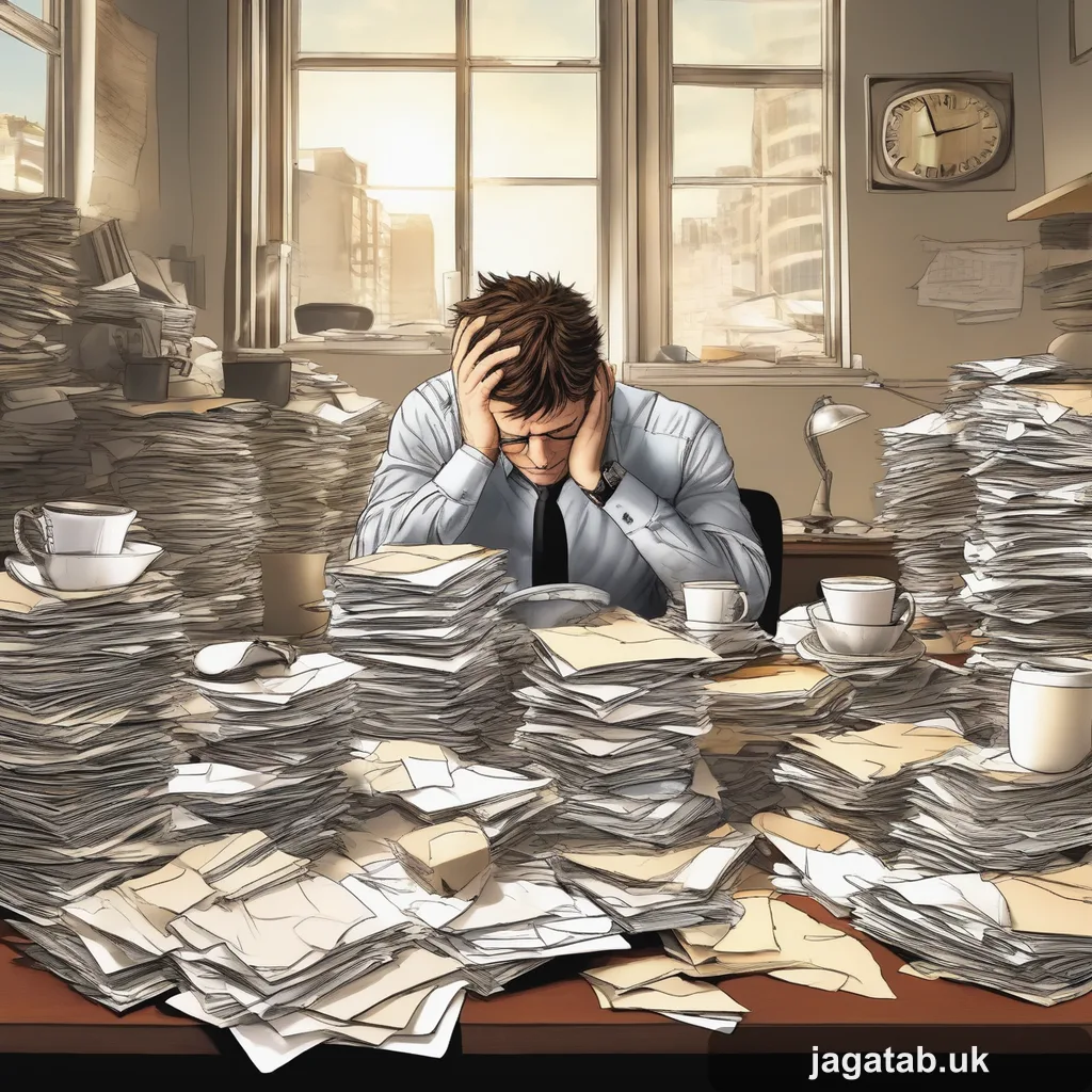 374 Realistic Photograph A Cluttered Office 175b