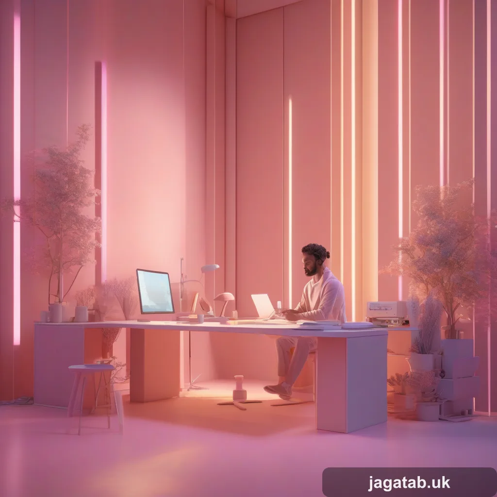 379 A Solo Founder Sits At A Minimalist Desk 82d1
